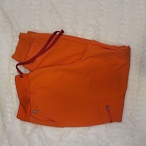 Figs high waisted zamora joggers orange xl